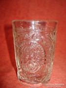 Öntött üveg címeres angyalkás pohár