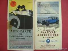 5 DARAB ANTIK AUTÓS TÉRKÉP 1939-42 ig