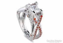 Ring with Small Red Stones on Both Sides 8