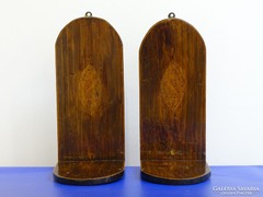 0G610 Régi fali virágtartó pár galamb díszítéssel