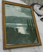 Antique marked watercolor landscape from 1952