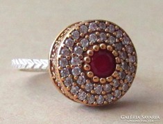 Turbán alakot formázó ezüst gyűrű