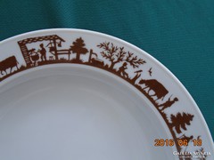 Lucerne Switzerland plate with silhouette series with alpine life scenes 23 cm