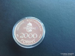 Ezüst 2000 Ft 1997 Európai Unió PP EURO I. UNC