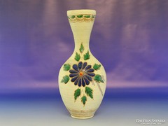 0H438 Nagyméretű virágos kerámia váza 32.5 cm