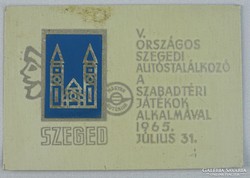 Szegedi Autóstalálkozó Plaque 1965
