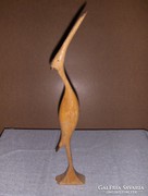 Retro fa kócsag madár figura 46 cm (21/d)
