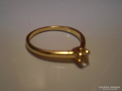 Mesterséges gyémántos ​Gold filled gyűrű