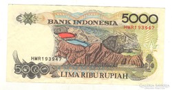 5000 rupiah 1992. Indonézia.