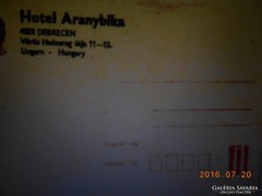 Hotel Aranybika. Borikét és Levélpapír.