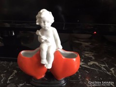 Antik Wallendorf-i puttós/angyal porcelán