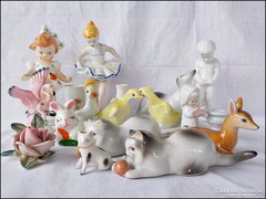 Figurális porcelán csomag - Zsolnay , ENS , Kispest , stb...