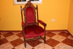 Ónémet antik trónszék fotel karosszék szék