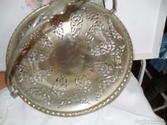 Silver-plated alpaca - with lace pattern - fruit bowl