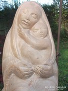 Madonna gyermekével jelz. terrakotta szobor nagyméretű