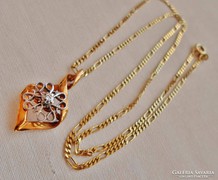 Szépséges antik gyémántköves  arany nyakék