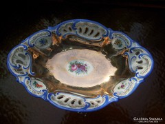 Antique gilded rose bowl, bereznay vilma, 30 cm