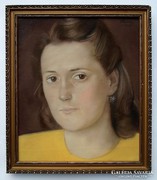 Jelzett pasztell portré, 1949