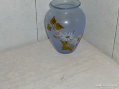 Kézzel festett üveg váza 18 cm
