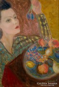 Molnár Piroska (1910k-) " Gyümöcsös tál"