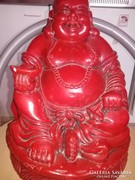 Piros ülő szerencse Buddha szobor 