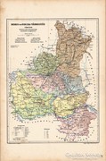 Bereg- és Ugocsa- vármegye térkép 1905, eredeti