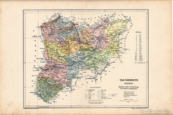 Vas - vármegye térkép 1905, eredeti