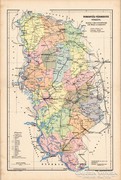 Torontál - vármegye térkép 1905, eredeti