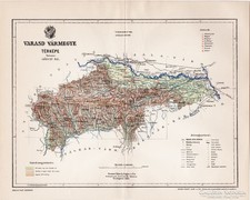 Varasd vármegye térkép 1897 II., antik, eredeti