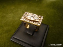 Art deco gyémántos-brilles gyűrű
