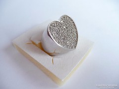 Ezüst szív gyűrű