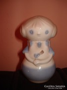 Nagyon ritka aquincumi aqua  porcelán kislány figura 