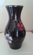 Black, porcelain vase - 21.5 cm