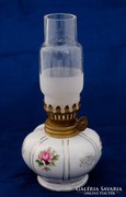 Aranyozott rózsás porcelán petróleum lámpa