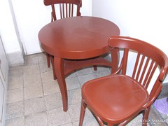 Art deco kerek asztal ,két székkel