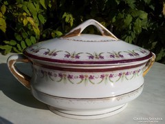Bowl of antique violet soup