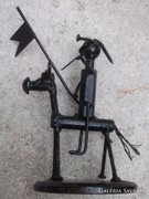 Retro Don Quijote nemes lovag -fém szobor-figura