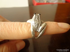Ezüst békás gyűrű 3