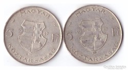  5 Forint 1947 2 db Ag