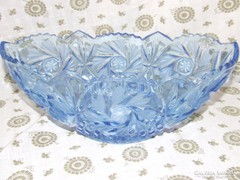 Szép kék üveg kínáló ,asztalközép