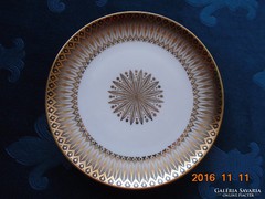 Fekete-arany mintás tányér-19,7 cm