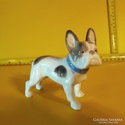 Régi Metzler - Ortloff porcelán bulldog kutya