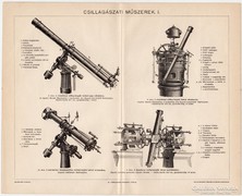 Csillagászati műszerek I., Pallas nyomat 1894, eredeti