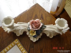 ENS  német porcelán kettes gyertyatartó