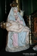 Mária és Jézus szobor - biszkvit német porcelán