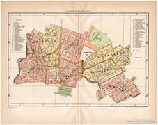Hódmezővásárhely térkép 1895, Pallas, antik, eredeti