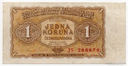Csehszlovákia 1 csehszlovák Korona, 1953