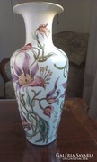 27cm-es Orchideás Zsolnay porcelán váza 