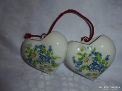 Drasche porcelán szív alakú nefelejcses fali tartó