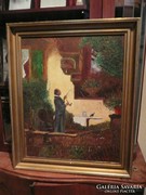 Gergely Imre antik olaj festménye szép keretben 58*48 cm